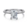 Sale Gabriel & Co. Azucena - Platinum Emerald Cut Solitaire Diamond Engagement Ring