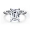 Hot Gabriel & Co. Azucena - Platinum Emerald Cut Solitaire Diamond Engagement Ring