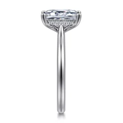 Clearance Gabriel & Co. Azucena - Platinum Emerald Cut Solitaire Diamond Engagement Ring
