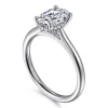 Clearance Gabriel & Co. Azucena - Platinum Oval Solitaire Diamond Engagement Ring
