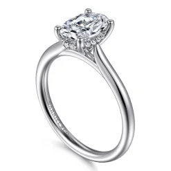 Clearance Gabriel & Co. Azucena - Platinum Oval Solitaire Diamond Engagement Ring