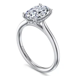 Gabriel & Co. Azucena - Platinum Oval Solitaire Diamond Engagement Ring