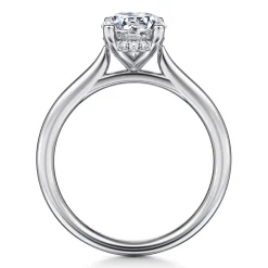 Gabriel & Co. Azucena - Platinum Oval Solitaire Diamond Engagement Ring