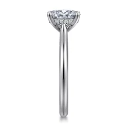 Clearance Gabriel & Co. Azucena - Platinum Oval Solitaire Diamond Engagement Ring