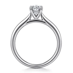 Clearance Gabriel & Co. Azucena - Platinum Oval Solitaire Diamond Engagement Ring