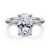 Best Gabriel & Co. Azucena - Platinum Oval Solitaire Diamond Engagement Ring