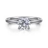Gabriel & Co. Azucena - Platinum Round Solitaire Diamond Engagement Ring