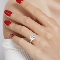 Best Gabriel & Co. Azucena - Platinum Round Solitaire Diamond Engagement Ring