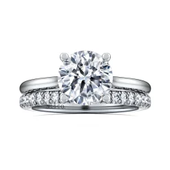 Best Gabriel & Co. Azucena - Platinum Round Solitaire Diamond Engagement Ring