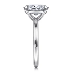 Outlet Gabriel & Co. Azura - 14K White Gold Oval Solitaire Diamond Engagement Ring
