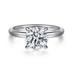 Sale Gabriel & Co. Azura - 14K White Gold Round Solitaire Diamond Engagement Ring