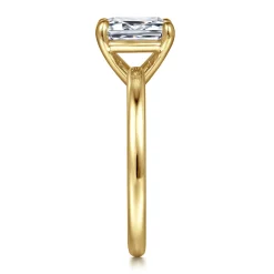 Online Gabriel & Co. Azura - 14K Yellow Gold Emerald Cut Solitaire Diamond Engagement Ring