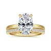 Discount Gabriel & Co. Azura - 14K Yellow Gold Oval Solitaire Diamond Engagement Ring