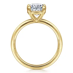 Discount Gabriel & Co. Azura - 14K Yellow Gold Oval Solitaire Diamond Engagement Ring