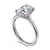 Sale Gabriel & Co. Badia - 14K White Gold Oval Solitaire Diamond Engagement Ring