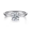 Clearance Gabriel & Co. Badia - 14K White Gold Round Solitaire Diamond Engagement Ring