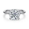 Discount Gabriel & Co. Badia - 14K White Gold Round Solitaire Diamond Engagement Ring
