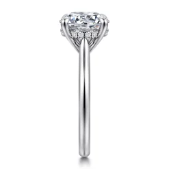 Discount Gabriel & Co. Badia - 14K White Gold Round Solitaire Diamond Engagement Ring