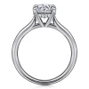 Best Gabriel & Co. Badia - 14K White Gold Round Solitaire Diamond Engagement Ring