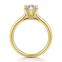 Hot Gabriel & Co. Badia - 14K Yellow Gold Marquise Shape Solitaire Diamond Engagement Ring