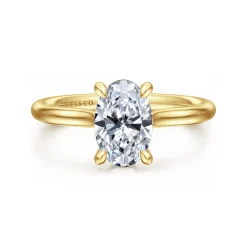 Online Gabriel & Co. Badia - 14K Yellow Gold Oval Solitaire Diamond Engagement Ring