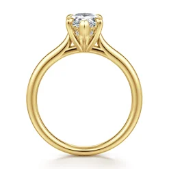 Clearance Gabriel & Co. Badia - 14K Yellow Gold Pear Shape Solitaire Diamond Engagement Ring
