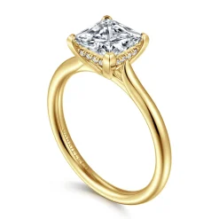 Online Gabriel & Co. Badia - 14K Yellow Gold Princess Cut Solitaire Diamond Engagement Ring