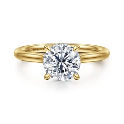 Gabriel & Co. Badia - 14K Yellow Gold Round Solitaire Diamond Engagement Ring
