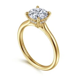 Gabriel & Co. Badia - 14K Yellow Gold Round Solitaire Diamond Engagement Ring