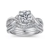 Hot Gabriel & Co. Bailey - 14K White Gold Round Twisted Diamond Channel Set Engagement Ring