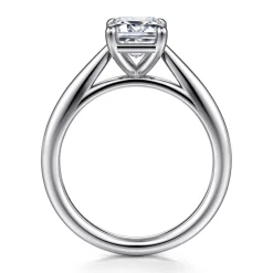 Sale Gabriel & Co. Bambi - 14K White Gold Emerald Cut Solitaire Diamond Engagement Ring