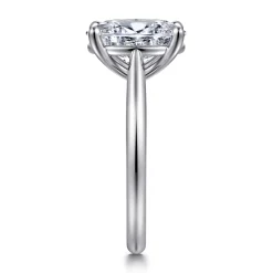 Clearance Gabriel & Co. Bambi - 14K White Gold Oval Solitaire Diamond Engagement Ring