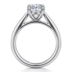 Clearance Gabriel & Co. Bambi - 14K White Gold Oval Solitaire Diamond Engagement Ring