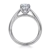 Best Gabriel & Co. Bambi - 14K White Gold Oval Solitaire Diamond Engagement Ring
