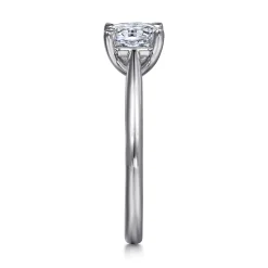 Best Gabriel & Co. Bambi - 14K White Gold Oval Solitaire Diamond Engagement Ring