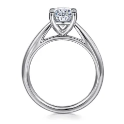 Best Gabriel & Co. Bambi - 14K White Gold Oval Solitaire Diamond Engagement Ring