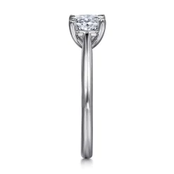 Best Gabriel & Co. Bambi - 14K White Gold Oval Solitaire Diamond Engagement Ring
