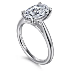 Online Gabriel & Co. Bambi - 14K White Gold Oval Solitaire Diamond Engagement Ring