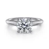 New Gabriel & Co. Bambi - 14K White Gold Round Solitaire Diamond Engagement Ring
