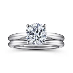 Best Gabriel & Co. Bambi - 14K White Gold Round Solitaire Diamond Engagement Ring