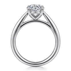 Best Gabriel & Co. Bambi - 14K White Gold Round Solitaire Diamond Engagement Ring