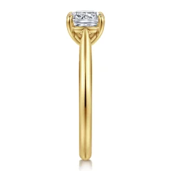 Outlet Gabriel & Co. Bambi - 14K Yellow Gold Cushion Cut Solitaire Diamond Engagement Ring