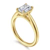 Hot Gabriel & Co. Bambi - 14K Yellow Gold Emerald Cut Solitaire Diamond Engagement Ring