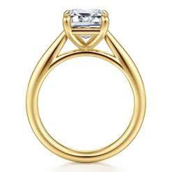 Sale Gabriel & Co. Bambi - 14K Yellow Gold Emerald Cut Solitaire Diamond Engagement Ring