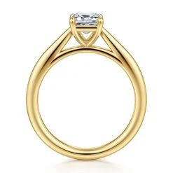 New Gabriel & Co. Bambi - 14K Yellow Gold Emerald Cut Solitaire Diamond Engagement Ring