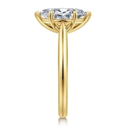 Discount Gabriel & Co. Bambi - 14K Yellow Gold 6 Prong Marquise Shape Solitaire Diamond Engagement Ring