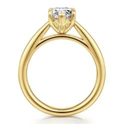 Discount Gabriel & Co. Bambi - 14K Yellow Gold 6 Prong Marquise Shape Solitaire Diamond Engagement Ring