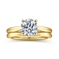 Gabriel & Co. Bambi - 14K Yellow Gold Round Solitaire Diamond Engagement Ring
