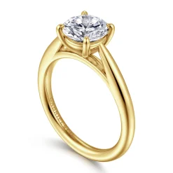 Gabriel & Co. Bambi - 14K Yellow Gold Round Solitaire Diamond Engagement Ring