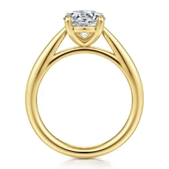 Gabriel & Co. Bambi - 14K Yellow Gold Round Solitaire Diamond Engagement Ring